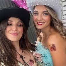 Lets Go Girls Bachelorette Party Tattoos Favors Retro Country Austin  Nashville Theme Cowgirl Hat Pink Cowboy Grooms Face Tattoo Last Ride