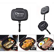 Equipped with original silicone sealing ring and 4000gs magnetic lock device, the food can be kept. 32cm Double Sided Frying Pan Double Sided Grill Shopee Philippines