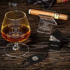 carraway custom cognac and cigar gift set
