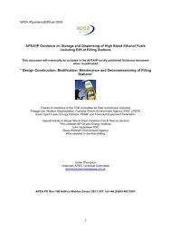 Several common ethanol fuel mixtures are in use around the world. 1 Apea Ip Guidance On Storage And Dispensing Of High Blend