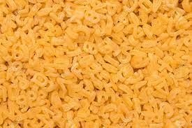 With this small pasta in the shape of letters, getting children to eat soup becomes child's play . Frame Full Of Alphabet Noodles Or Alphabet Pasta Stock Photo Picture And Royalty Free Image Image 72482892