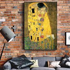Fototapeta pocałunek autorstwa klimta z zakochaną parą. Gustav Klimt Kiss Obrazy Na Scianie Reprodukcje Klasyczna Slynna Sciana Plotno Artystyczne Klimt Pocalunek Zdjecia Na Wystroj Salonu The Paintings Canvas Paintingpainting For Living Room Aliexpress