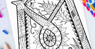 For toddlers, it is preferable to pick big pictures where it will be difficult to miss or to pass lines. Zentangle Letter M Design Free Printable Kids Activities Blog
