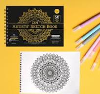 A3 300 GSM Cold Pressed Sketchbook Zen Sangam A3 Gouache Paper Pad - 300  GSM Cold Pressed Sketchbook With 12 Sheets A3 Cold Pressed Sketch Paper