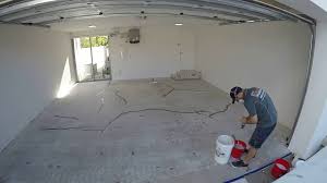 How To Install Epoxy Flooring Day 1 Priming The Concrete Epoxy Floor Installation Concrete