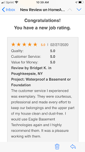 They recognized the urgency of my situation, sent a technician within a few hours, and started installing a new sump pump along with an interior drainage system the following morning. Eagle Associates Llc