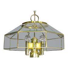 1980 S Vintage Lightolier Brass Hanging Light Fixture Hanging Light Fixtures Glass Light Fixture Light Fixtures