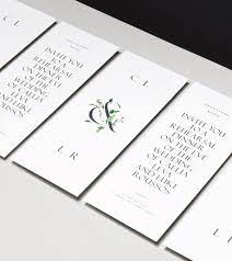 Venamour Miss Moss Modern Wedding Invitations Botanical Wedding Stationery Wedding Invitations