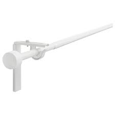Racka Curtain Rod Combination White Ikea In 2020 White Curtain Rod Curtain Rods Curtains With Blinds