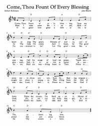 Free Sheet Music For Come Thou Fount Of Every Blessing