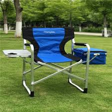 4 Chairs Folding Director Chair Outdoor Fishing Chair Aluminum Leisure Chair 600d Oxford Cloth With Side Table Insul Outdoor Chairs Fishing Chair Leisure Chair
