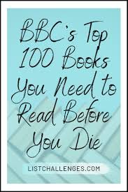 Bbc S Top 100 Books You Need To Read Before You Die Top 100 Books 100 Books To Read 100 Book