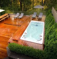 Epingle Par Patricia Lion Sur Swim Spa Spa De Nage Terrasse Bois Jacuzzi Exterieur