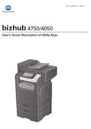 Download the latest drivers, manuals and software for your konica minolta device. Konica Minolta Bizhub 4050 User Manual Pdf Download Manualslib