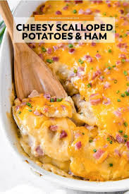 Cheesy Scalloped Potatoes And Ham Recipe Yellowblissroad Com Recipe Scalloped Potatoes And Ham Scalloped Potatoes Cheesy Recipes