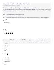 Nys common core mathematics curriculum 5•lesson 1 answer key 1 lesson 1 sprint side a 1. Lesson 15 Trigonometric Identities And Equations Teacher Marked Assessment Of Learning Teacher Marked Lesson 15 Trigonometric Identities And Course Hero