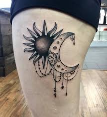 Half moon tattoo small moon tattoos sun tattoos flower tattoos sweet tattoos dream tattoos element tattoo tattoo sonne moon drawing. 50 Meaningful And Beautiful Sun And Moon Tattoos Kickass Things