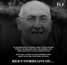 If you knew Rick Pulice you probably have a story or two to tell. To  celebrate Rick's life, all are invited to stop by his beloved Fort Lee  Pizzeria at 2469 Lemoine