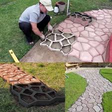 Easy Diy Pavement Mold Backyard Landscaping Backyard Patio Stones
