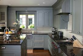 Transform your kitchen easily with 25 beautiful kitchen cabinet colors and favorite designer kitchen paint color combos from farmhouse to modern glam! Blue Gray Kitchen Cabinets Contemporary Kitchen Graciela Rutkowski Interiors