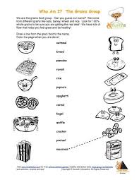 Grains Printable Group Meals Grain Foods Food Coloring Pages