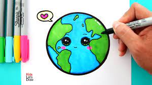 Sol y tierra planeta tierra para niños la tierra para niños dia del planeta la tierra dibujo el próximo 22 de abril se celebra el día de la tierra. Como Dibujar El Planeta Tierra Kawaii Youtube