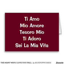 Birthday Wishes In Italian Translation The Many Ways I Love You Italian Birthday Card Zazzle Com I Love You Italian Card Sayings Italian Phrases