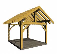 These plans would make a great one story cabin with 384 or 840 sq.ft of space or a nice addition on to your home. 12 16 Timber Frame King Post Plan Timber Frame Hq