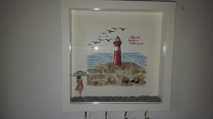 Stampin Up Durch Die Gezeiten Und Bilderrahmen Von Ikea Mein Neues Schlusselbrett Basteln Ideen Schlusselbrett