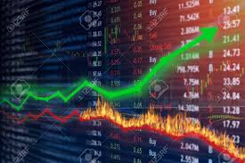 Stock Market Investment Concept Gain And Profits With Candlestick