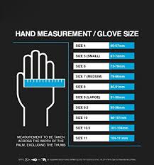 Goalkeeper Gloves Size Chart