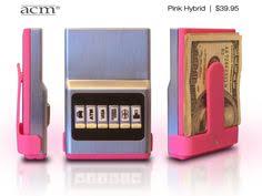 Pink rubberized polymer backside + moneyclip chrome coated top. Acm Wallet Acmwallet Profile Pinterest