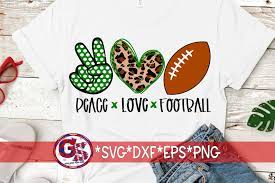 Peace Love Football Svg Dxf Eps Png Files 735465 Svgs Design Bundles