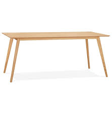 Une table basse en métal et au plateau en bois blond pour rester dans les teintes claires. Table A Manger Design Barista En Bois Style Scandinave 180x90 Cm