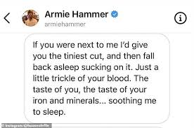 «cheers to everyone who made it almost all the way thru 2020. Armie Hammer Becomes Trending Topic After Graphic Instagram Dms He S Accused Of Sending Are Leaked Texas News Today
