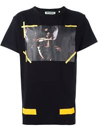 Off White 7 Opere Printed Cotton Jersey T Shirt Black Modesens Mens Tshirts Mens Tee Shirts Shirts