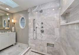 White Marble Bathroom Shower Image Cafe Lapin