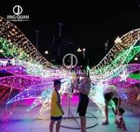 Motif Angel Wing Lights Christmas Holiday Decorations Color Flashing  Outdoor Mall Decorations Customized Artificial Lights