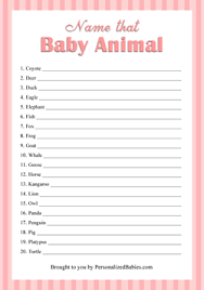 I have tried my best to provide the most correct answers but pardon me and also notify me if there is some. Free Printable Baby Shower Games Personalized Babies