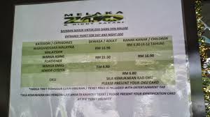 Terdapat tempat letak kereta yang disediakan di tempat masuk zoo, gate a dan. Zoo Melaka Harga Tiket