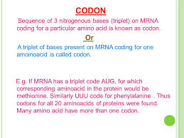 How many nitrogen bases make up a codon? Features Of Genetic Code And Non Sense Codons Ppt Download