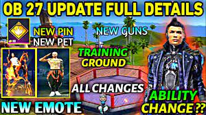 Free fire new events 9. Ob 27 New Update Free Fire Free Fire Ob 27 Update Kab Aayega Free Fire Ob 27 Update Full Details Youtube