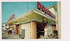 KRISPY KREME DOUGHNUT* SHOP **was snugged up under a motel, owned by the  Gause family just north of the Gay Dolphin Gift Shop. I know. *What's the  big whoop about a donut