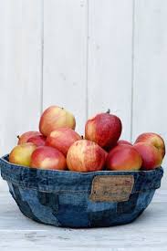 Maybe it's not the fruit that is uninviting, but the bowl they are in! How To Make Patchwork Denim Fabric Bowls Pillar Box Blue
