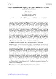 Fiszkoteka, your checked indonesian english dictionary! Pdf Modification Of English Complex Noun Phrases A Case Study Of Native And Non Native Writers