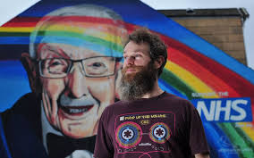 Artist Frank Styles unveils a stunning new mural of NHS Hero Captain Tom  Moore