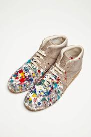 Paint Splatter Sneakers By Maison Martin Margiela Another Magazine Margiela Chaussures Et Chaussure