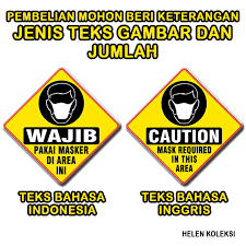 Wajib menggunakan masker di area rsu islami mutiara bunda. Himbauan Kesehatan Wajib Pakai Masker Di Area Ini Stiker Vinyl Shopee Indonesia