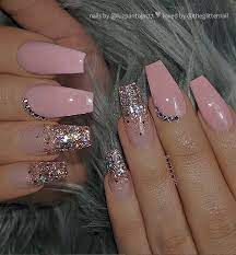 Light pink ombre nails with glitter. 50 Pretty French Pink Ombre And Glitter On Long Acrylic Coffin Nails Design Page 26 Of 53 Latest Fashion Trends For Woman In 2021 Mauve Nails Pink Ombre Nails Light Pink Nails