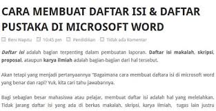 We did not find results for: Cara Membuat Daftar Isi Daftar Pustaka Di Microsoft Word